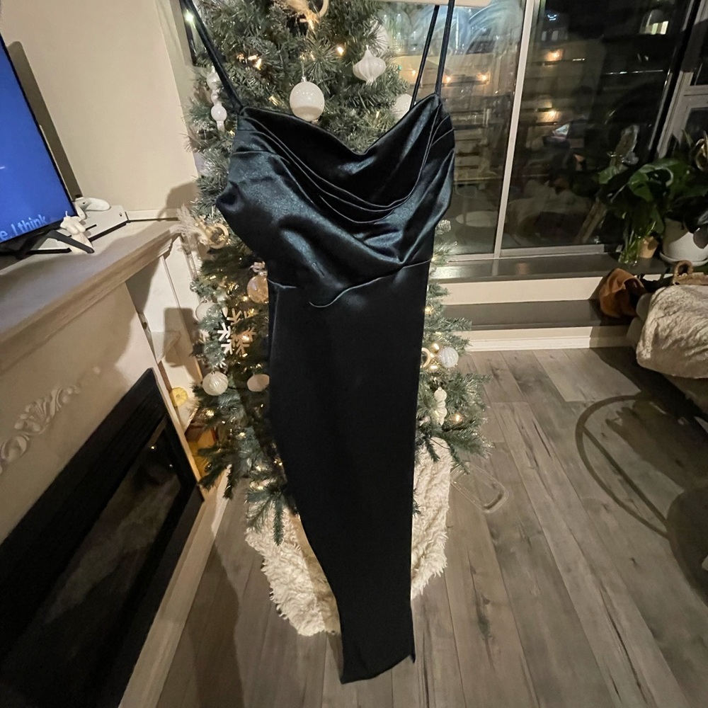 Windsor Satin Teal Dress size Small